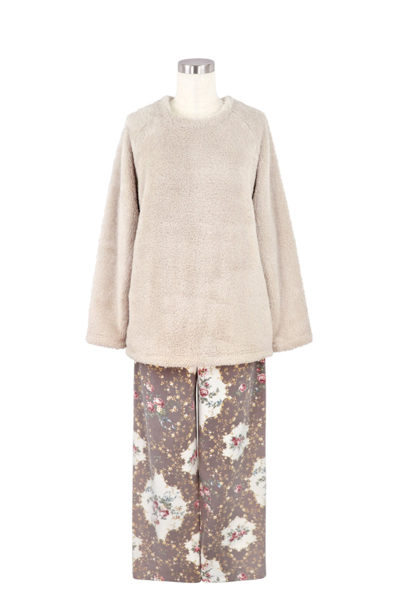 ボア＆綾ネル花柄プリント パジャマ – IKUKO ONLINE SHOP