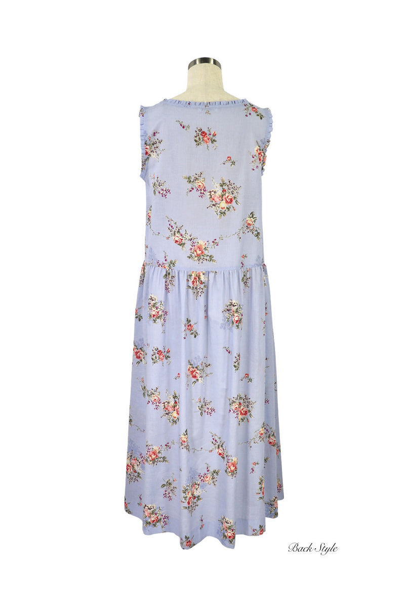 シングルガーゼ花柄プリント ルームワンピース – IKUKO ONLINE SHOP