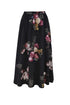 デシン花柄プリント　ロングスカート