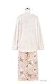イクコ/IKUKO　綾ネル花柄プリント　シープボアトップスパジャマ