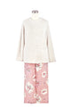 イクコ/IKUKO　綾ネル花柄プリント　シープボアトップスパジャマ