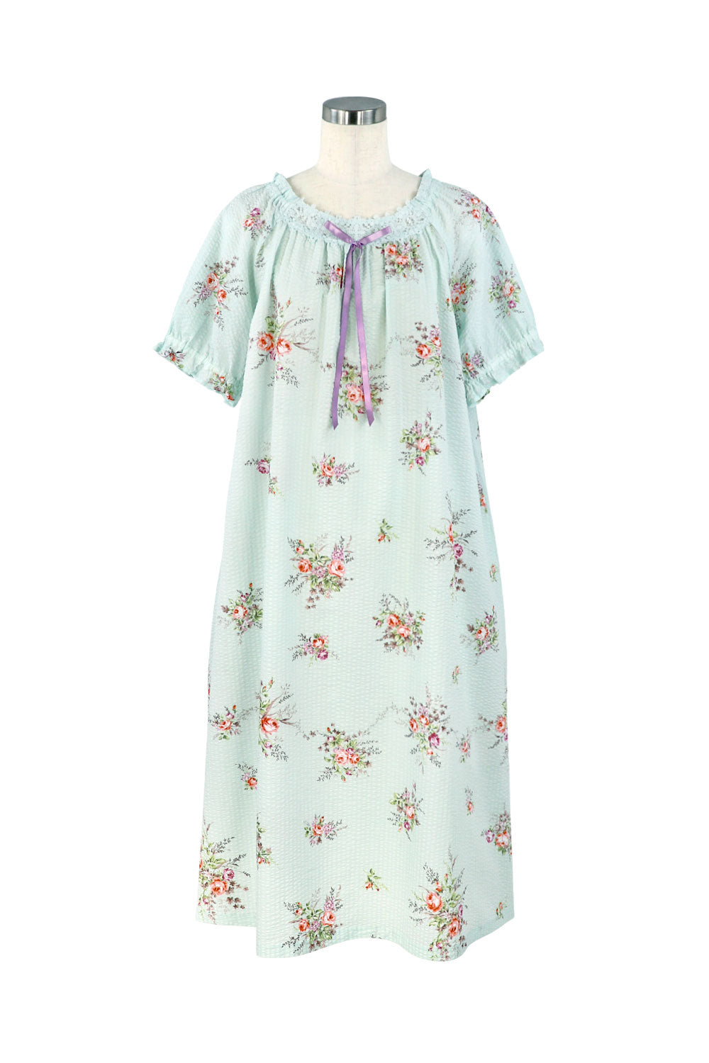 ローンリップル花柄 フロントレース半袖ネグリジェ – IKUKO ONLINE SHOP