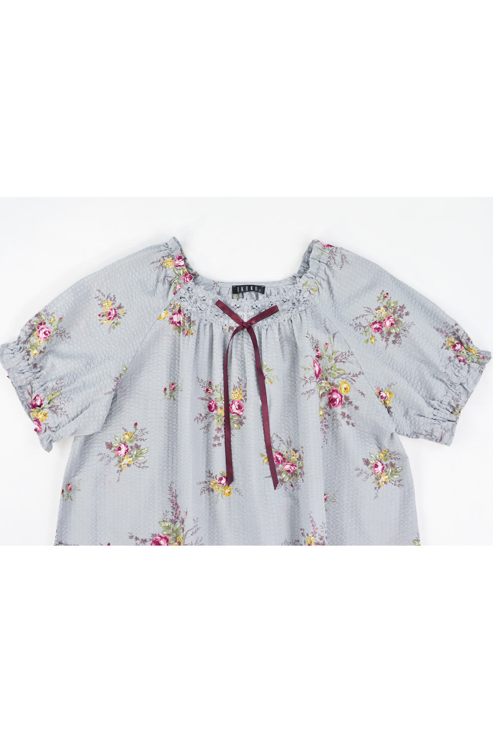 ローンリップル花柄 フロントレース半袖ネグリジェ – IKUKO ONLINE SHOP
