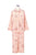 イクコ/IKUKO　ローンリップル花柄　襟付き長袖パジャマ