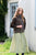 イクコ/IKUKO　ボーダータックフレアスカート
