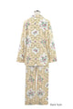 イクコ/IKUKO リップル花柄プリント 襟付き長袖パジャマ