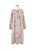 綾ネル花柄プリント　フロントギャザーネグリジェ