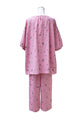 イクコ/IKUKO サイズ３プラス ダブルガーゼ花柄 パジャマ ピンク